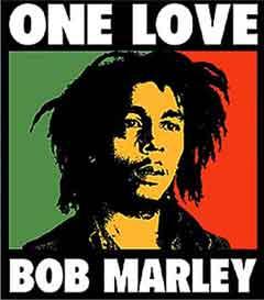 Download Bob Marley - One Love Sticker | Leeway's Home Grown Music ...